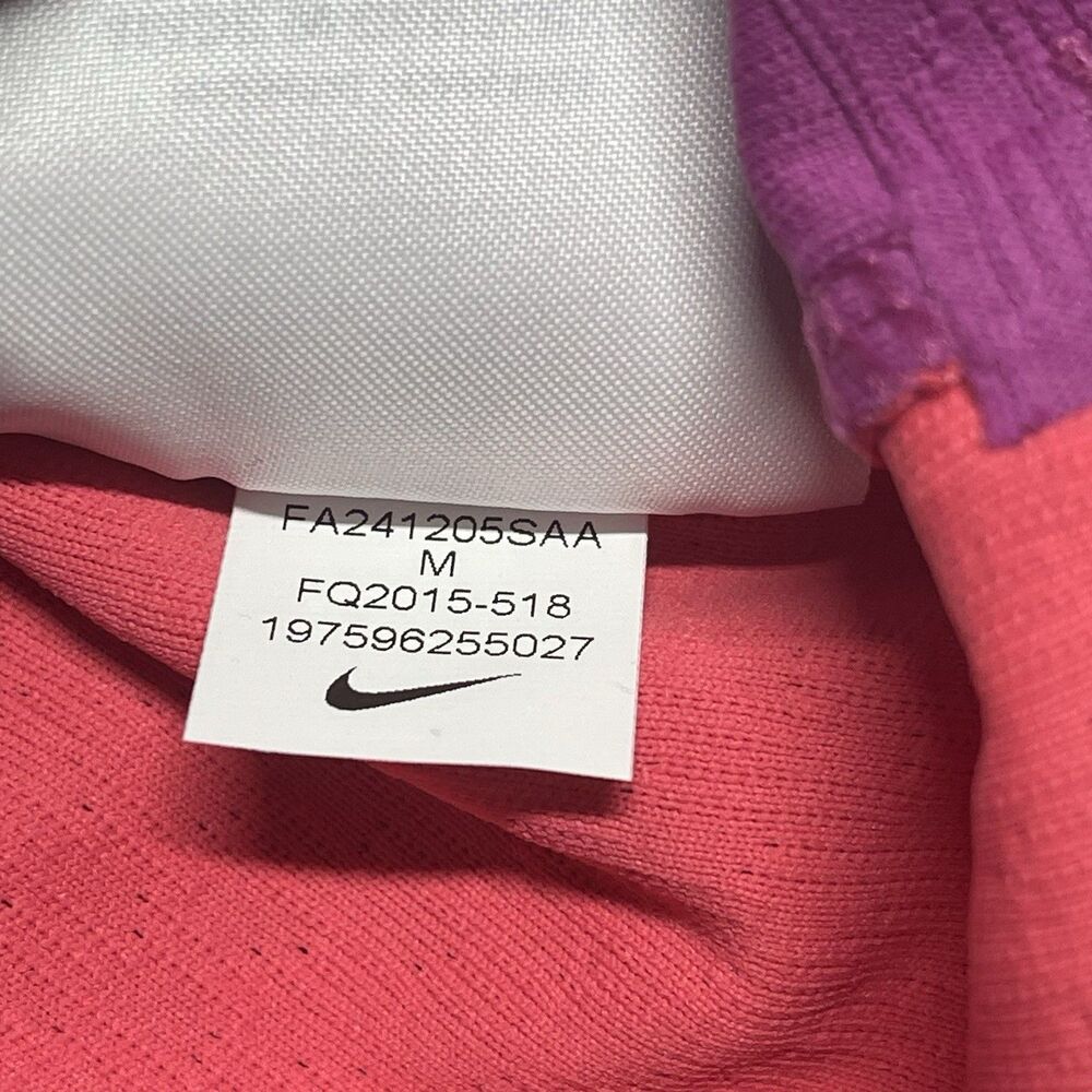 Nike Polo Shirt Men Medium Pink Fuchsia Dri-FIT ADV Slam Tennis Court Colorblock - Picture 7 of 9
